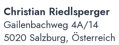 Postanschrift